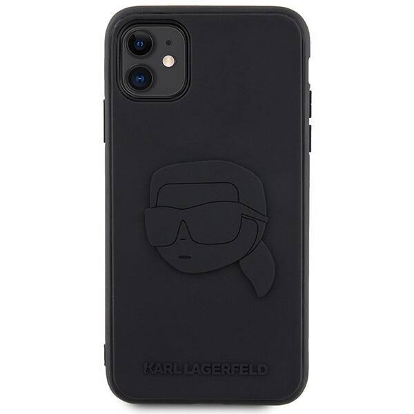 KARL LAGERFELD KLHCN613DRKNK IPHONE 11 / XR 6.1 "BLACK / BLACK HARDCASE RUBBER KARL HEAD 3D