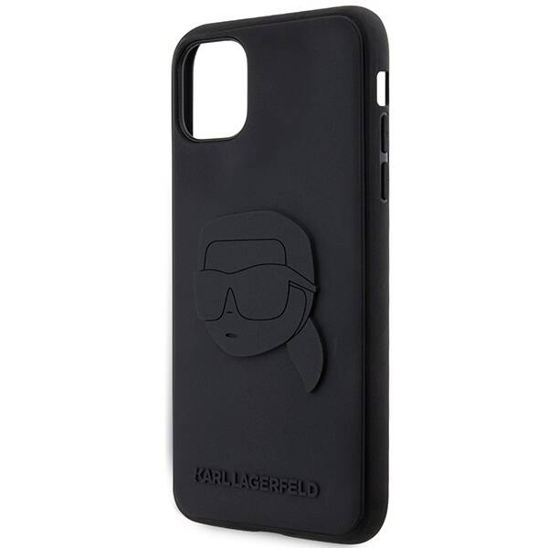 KARL LAGERFELD KLHCN613DRKNK IPHONE 11 / XR 6.1 "BLACK / BLACK HARDCASE RUBBER KARL HEAD 3D