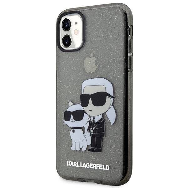 KARL LAGERFELD KLHCN61HNKCTGK IPHONE 11 / XR 6.1 "BLACK / BLACK HARDCASE GLITER KARL & CHUPETTE