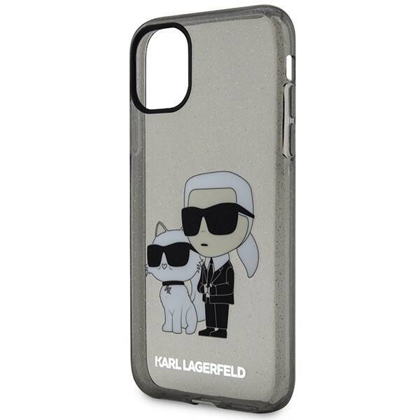 KARL LAGERFELD KLHCN61HNKCTGK IPHONE 11 / XR 6.1 "BLACK / BLACK HARDCASE GLITER KARL & CHUPETTE