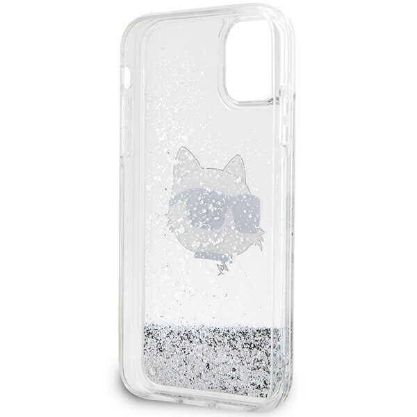 KARL LAGERFELD KLHCN61LNCHCS IPHONE 11/ XR SILVER/ SILVER HARDCASE GLITTER CHOUPETTE HEAD