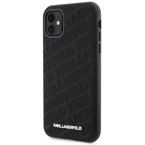 KARL LAGERFELD KLHCN61PQKPMK IPHONE 11 / XR 6.1 "BLACK / BLACK HARDCASE QUILTED K PATTERN