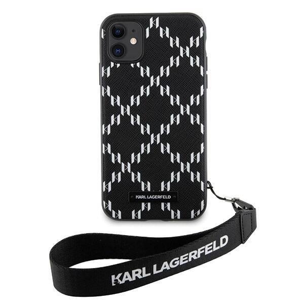 KARL LAGERFELD KLHCN61SAKLMBSK IPHONE 11 / XR 6.1 "BLACK / BLACK HARDCASE MONOGRAM LOSANGE SAFFIANO