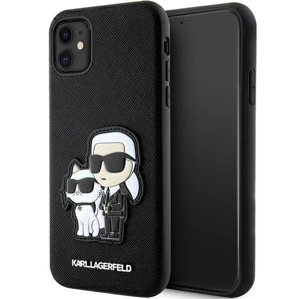 KARL LAGERFELD KLHCN61SANKCPK IPHONE 11 / XR 6.1 "HARDCASE CZARNY / BLACK SAFFIANO KARL & CHUPETTE