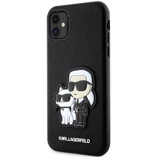 KARL LAGERFELD KLHCN61SANKCPK IPHONE 11 / XR 6.1 "HARDCASE CZARNY / BLACK SAFFIANO KARL & CHUPETTE