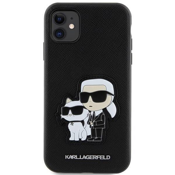 KARL LAGERFELD KLHCN61SANKCPK IPHONE 11 / XR 6.1 "HARDCASE CZARNY / BLACK SAFFIANO KARL & CHUPETTE