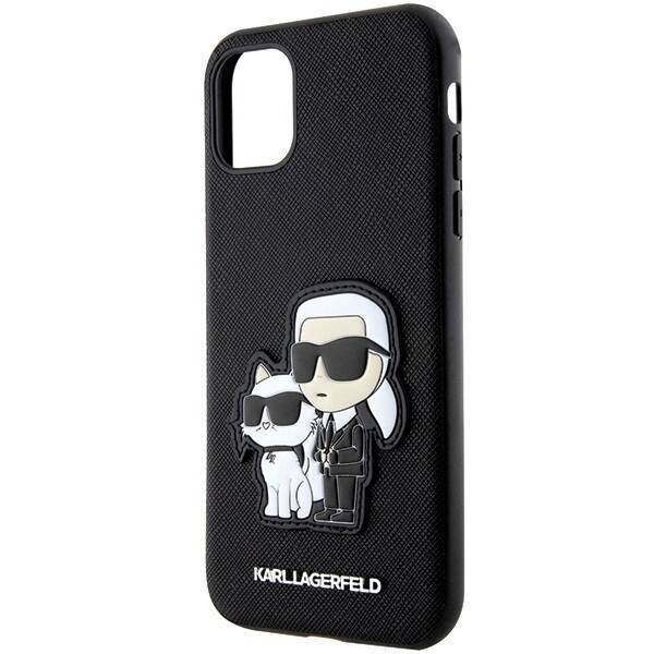 KARL LAGERFELD KLHCN61SANKCPK IPHONE 11 / XR 6.1 "HARDCASE CZARNY / BLACK SAFFIANO KARL & CHUPETTE