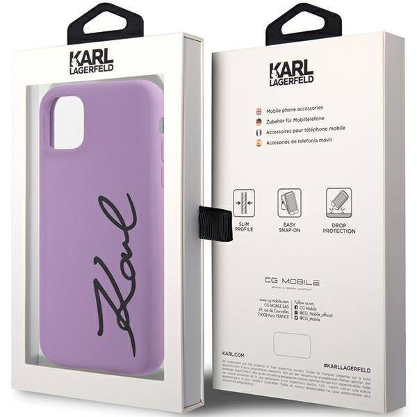 KARL LAGERFELD KLHCN61SKSVGU IPHONE 11 / XR 6.1 "PURPLE / PURPLE HARDCASE SILICONE SIGNATURE