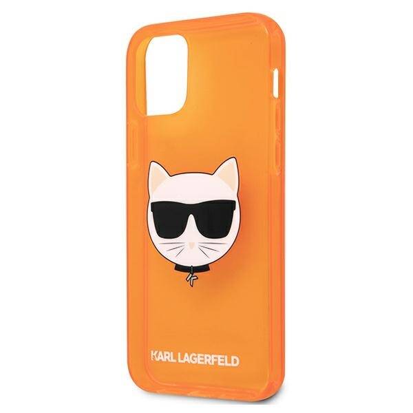 KARL LAGERFELD KLHCP12LCHTRO IPHONE 12 PRO MAX 6.7 "ORANGE/ORANGE HARDCASE GLITTER CHOUPETTE FLUO