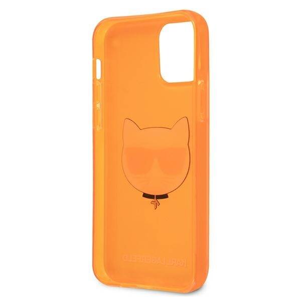 KARL LAGERFELD KLHCP12LCHTRO IPHONE 12 PRO MAX 6.7 "ORANGE/ORANGE HARDCASE GLITTER CHOUPETTE FLUO