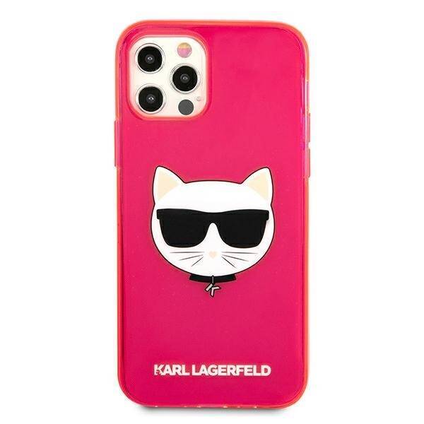 KARL LAGERFELD KLHCP12LCHTRP IPHONE 12 PRO MAX 6.7 "PINK/PINK HARDCASE GLITTER CHOUPETTE FLUO