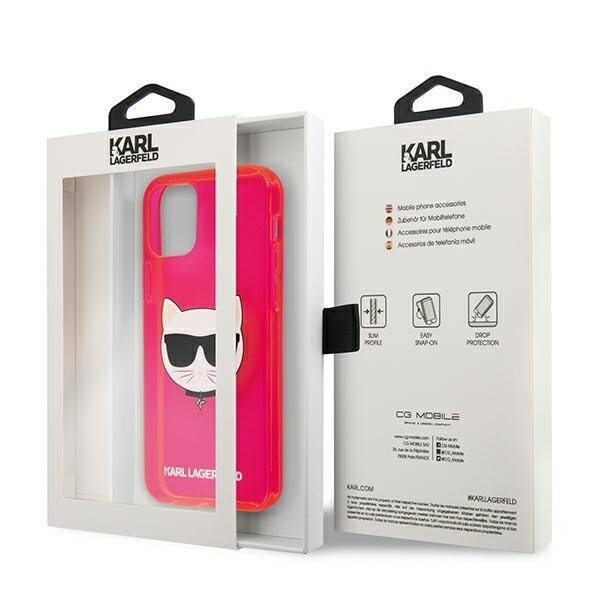 KARL LAGERFELD KLHCP12LCHTRP IPHONE 12 PRO MAX 6.7 "PINK/PINK HARDCASE GLITTER CHOUPETTE FLUO