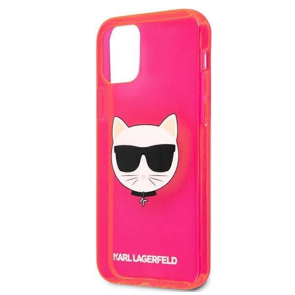 KARL LAGERFELD KLHCP12SCHTRP IPHONE 12 MINI 5.4 "PINK/PINK HARDCASE GLITTER CHOUPETTE FLUO