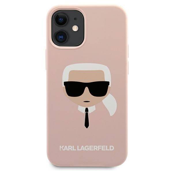 KARL LAGERFELD KLHCP12SSLKHLP IPHONE 12 MINI 5.4 "LIGHT PINK/LIGHT PINK HARDCASE SILICONE KARL`S HEAD