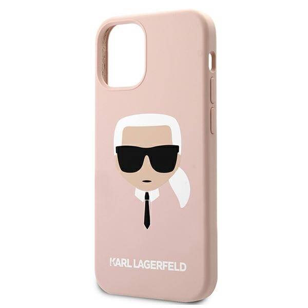 KARL LAGERFELD KLHCP12SSLKHLP IPHONE 12 MINI 5.4 "LIGHT PINK/LIGHT PINK HARDCASE SILICONE KARL`S HEAD