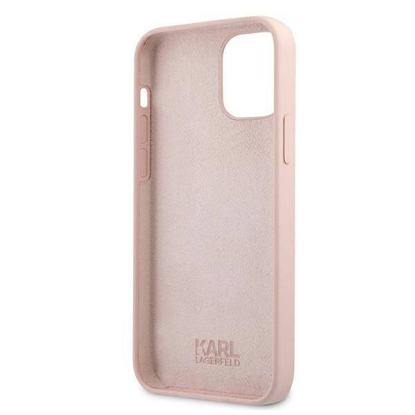 KARL LAGERFELD KLHCP12SSLKHLP IPHONE 12 MINI 5.4 "LIGHT PINK/LIGHT PINK HARDCASE SILICONE KARL`S HEAD