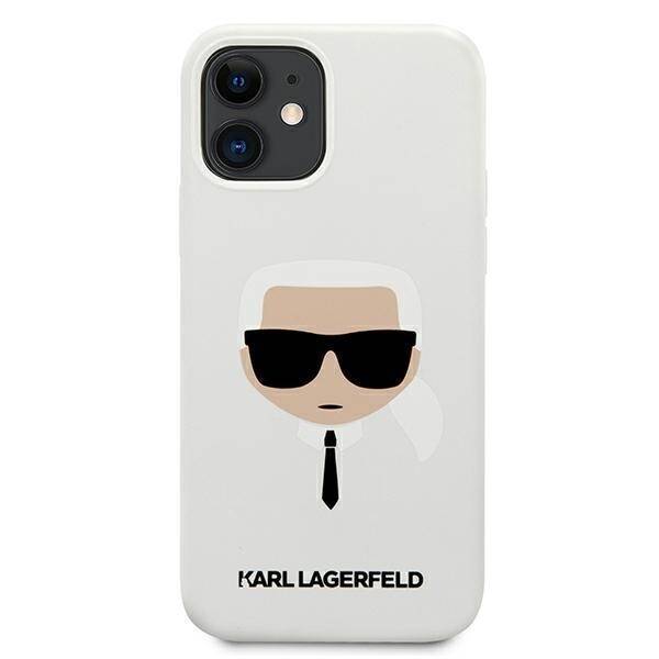 KARL LAGERFELD KLHCP12SSLKHWH IPHONE 12 MINI 5.4 "WHITE/WHITE HARDCASE SILICONE KARL`S HEAD