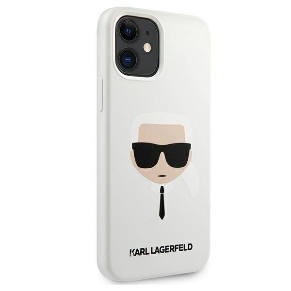 KARL LAGERFELD KLHCP12SSLKHWH IPHONE 12 MINI 5.4 "WHITE/WHITE HARDCASE SILICONE KARL`S HEAD