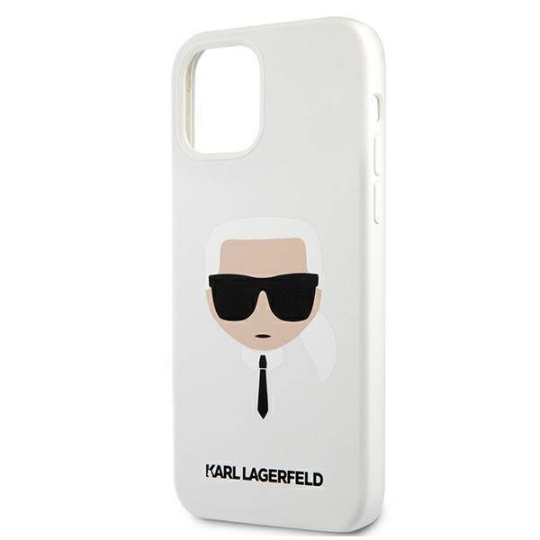 KARL LAGERFELD KLHCP12SSLKHWH IPHONE 12 MINI 5.4 "WHITE/WHITE HARDCASE SILICONE KARL`S HEAD