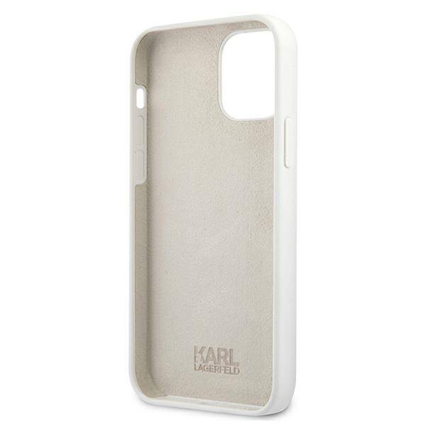 KARL LAGERFELD KLHCP12SSLKHWH IPHONE 12 MINI 5.4 "WHITE/WHITE HARDCASE SILICONE KARL`S HEAD