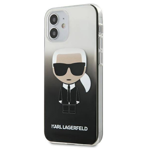 KARL LAGERFELD KLHCP12STDFKBK IPHONE 12 MINI 5.4 "BLACK/BLACK HARDCASE GRADIENT IKONIK KARL