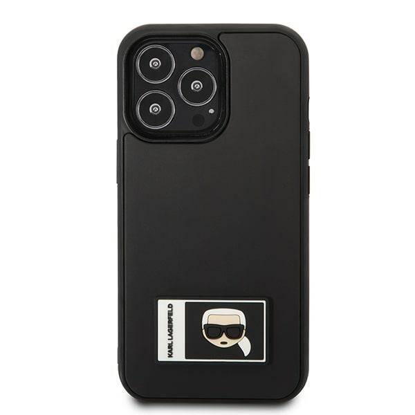 KARL LAGERFELD KLHCP13L3L3DKPK IPHONE 13 PRO / 13 6.1 "BLACK / BLACK HARDCASE IKONIK PATCH