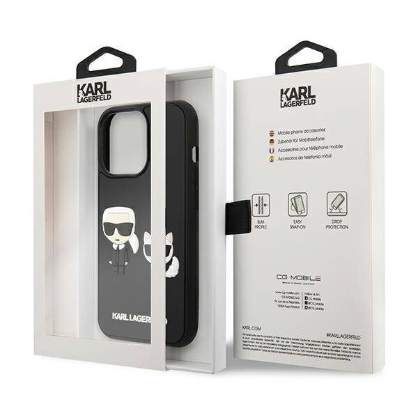 KARL LAGERFELD KLHCP13L3L3DRKCK IPHONE 13 PRO / 13 6.1 "BLACK / BLACK HARDCASE KARL & CHUPETTE IKONIK 3D