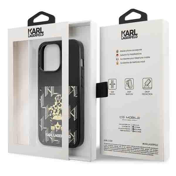 KARL LAGERFELD KLHCP13LCANCNK IPHONE 13 PRO / 13 6.1 "HARDCASE CZARNY / BLACK KARLIMALS CARDSLOT