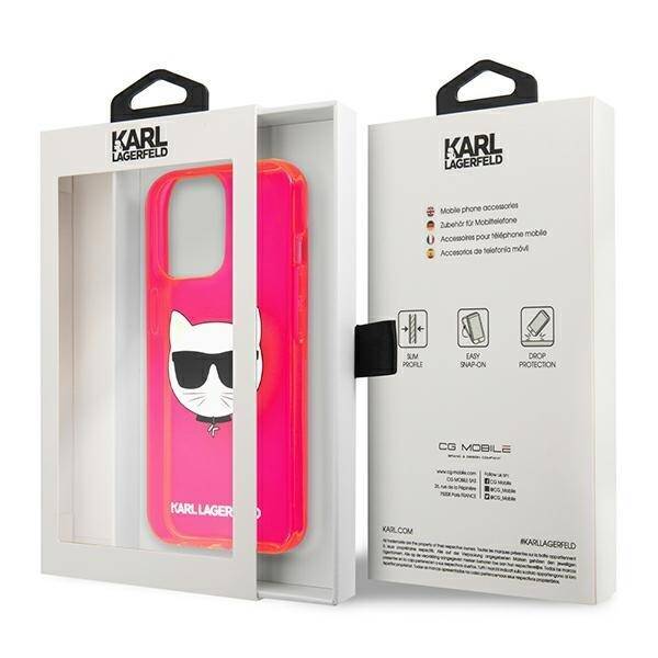 KARL LAGERFELD KLHCP13LCHTRP IPHONE 13 PRO / 13 6.1 "PINK / PINK HARDCASE GLITTER CHOUPETTE FLUO