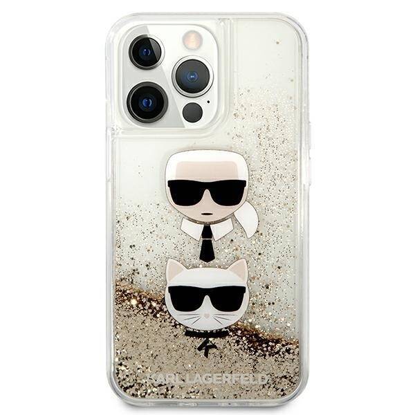 KARL LAGERFELD KLHCP13LKICGLD IPHONE 13 PRO / 13 6.1 "GOLD / GOLD HARDCASE LIQUID GLITTER KARL & CHOUPETTE HEAD