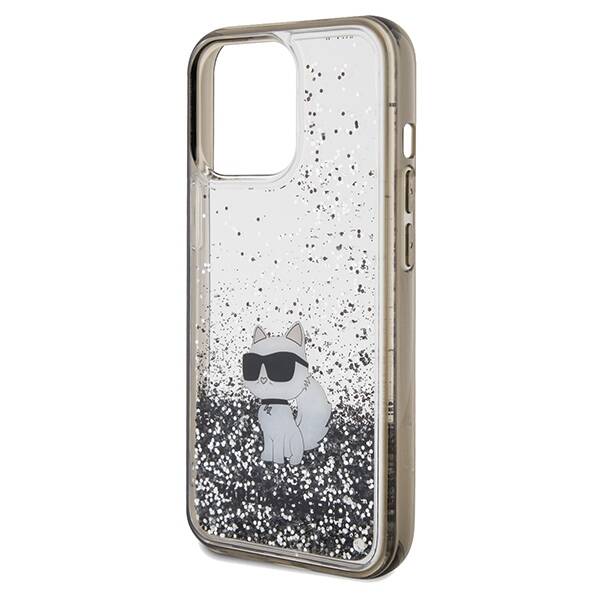 KARL LAGERFELD KLHCP13LLKCNSK IPHONE 13 PRO / 13 6.1 "TRANSPARENT HARDCASE LIQUID GLITTER CHOUPETTE