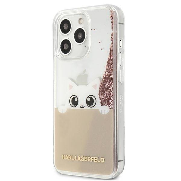 KARL LAGERFELD KLHCP13LPABGNU IPHONE 13 PRO / 13 6.1 "PINK / PINK HARDCASE PEEK A BOO LIQUID GLITTER