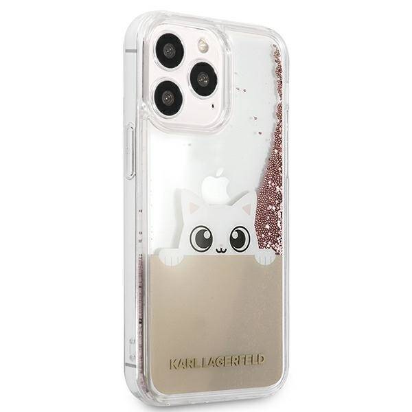 KARL LAGERFELD KLHCP13LPABGNU IPHONE 13 PRO / 13 6.1 "PINK / PINK HARDCASE PEEK A BOO LIQUID GLITTER