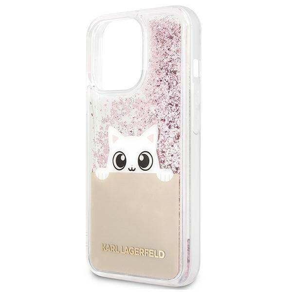 KARL LAGERFELD KLHCP13LPABGNU IPHONE 13 PRO / 13 6.1 "PINK / PINK HARDCASE PEEK A BOO LIQUID GLITTER