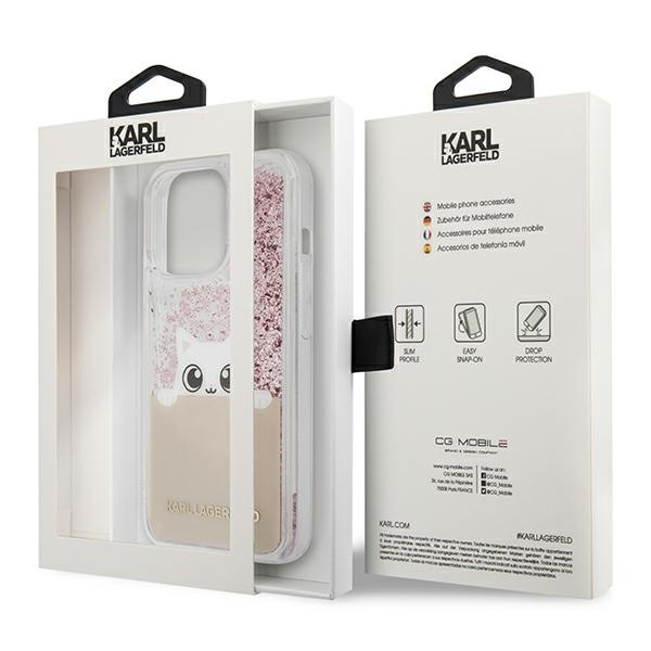 KARL LAGERFELD KLHCP13LPABGNU IPHONE 13 PRO / 13 6.1 "PINK / PINK HARDCASE PEEK A BOO LIQUID GLITTER