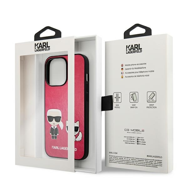 KARL LAGERFELD KLHCP13LPCUCCP IPHONE 13 PRO / 13 6.1 "FUKSJA / FUCHSIA HARDCASE IKONIK KARL & CHUPETTE