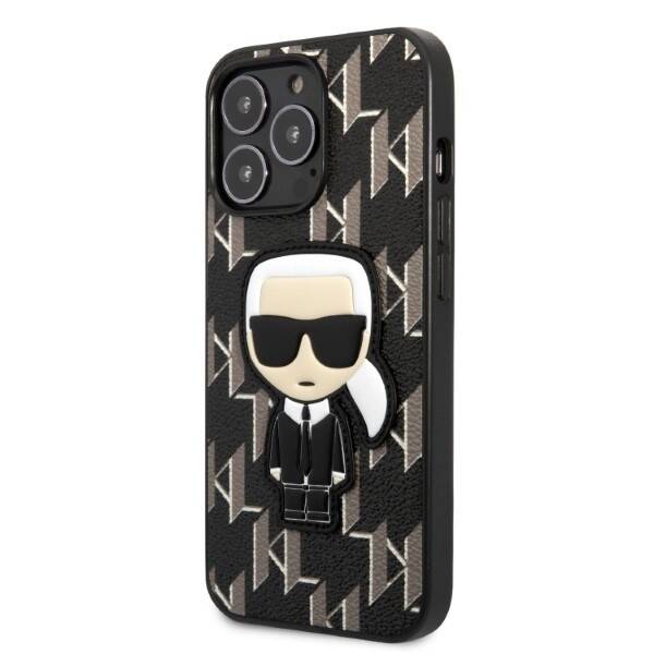 KARL LAGERFELD KLHCP13LPMNIKBK IPHONE 13 PRO / 13 6.1 "HARDCASE BLACK / BLACK MONOGRAM IKONIK PATCH