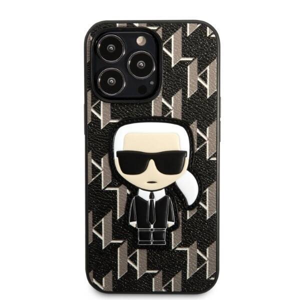 KARL LAGERFELD KLHCP13LPMNIKBK IPHONE 13 PRO / 13 6.1 "HARDCASE BLACK / BLACK MONOGRAM IKONIK PATCH