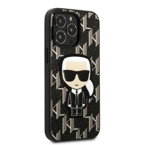 KARL LAGERFELD KLHCP13LPMNIKBK IPHONE 13 PRO / 13 6.1 "HARDCASE BLACK / BLACK MONOGRAM IKONIK PATCH