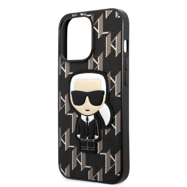 KARL LAGERFELD KLHCP13LPMNIKBK IPHONE 13 PRO / 13 6.1 "HARDCASE BLACK / BLACK MONOGRAM IKONIK PATCH