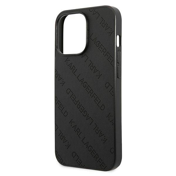 KARL LAGERFELD KLHCP13LPTLK IPHONE 13 PRO / 13 6.1 "HARDCASE CZARNY / BLACK PERFORATED ALLOVER