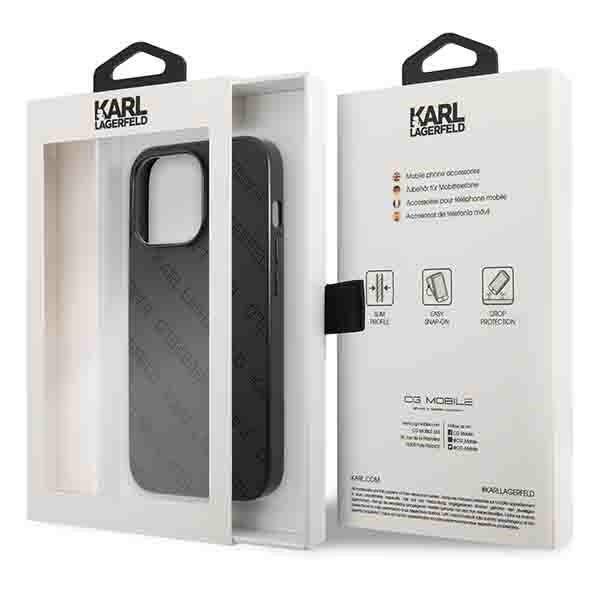 KARL LAGERFELD KLHCP13LPTLK IPHONE 13 PRO / 13 6.1 "HARDCASE CZARNY / BLACK PERFORATED ALLOVER