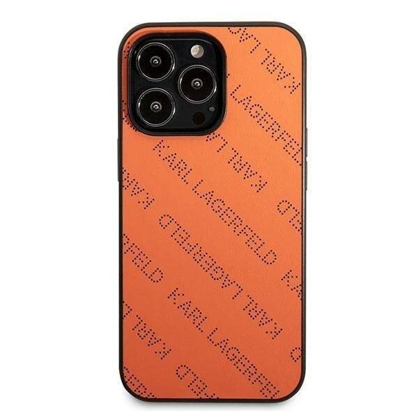 KARL LAGERFELD KLHCP13LPTLO IPHONE 13 PRO / 13 6.1 "HARDCASE ORANGE / ORANGE PERFORATED ALLOVER