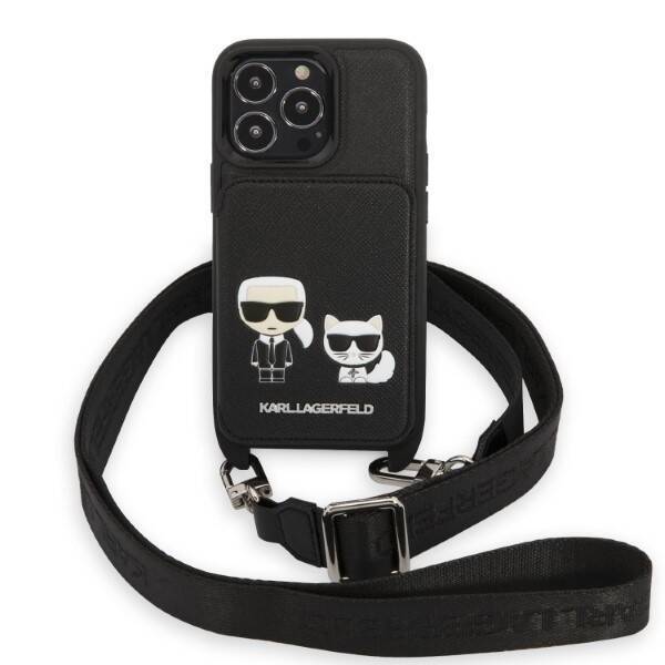 KARL LAGERFELD KLHCP13LSAKCHSK IPHONE 13 PRO / 13 6.1 "HARDCASE SAFFIANO KARL & CHUPETTE EMBOSSED