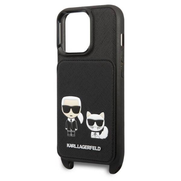 KARL LAGERFELD KLHCP13LSAKCHSK IPHONE 13 PRO / 13 6.1 "HARDCASE SAFFIANO KARL & CHUPETTE EMBOSSED