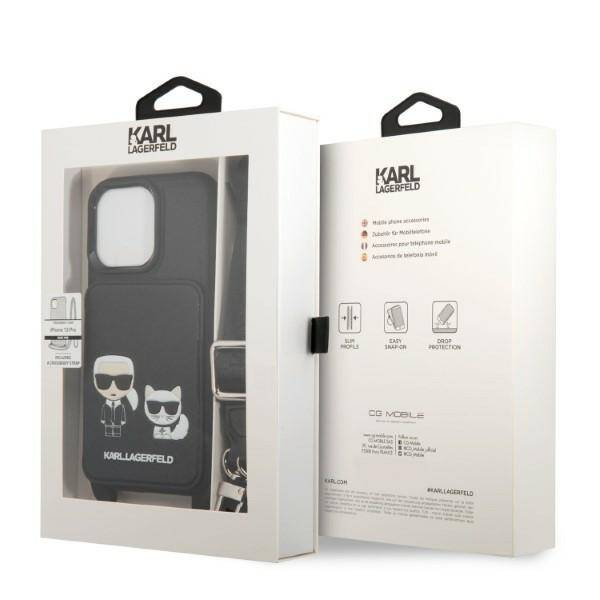 KARL LAGERFELD KLHCP13LSAKCHSK IPHONE 13 PRO / 13 6.1 "HARDCASE SAFFIANO KARL & CHUPETTE EMBOSSED