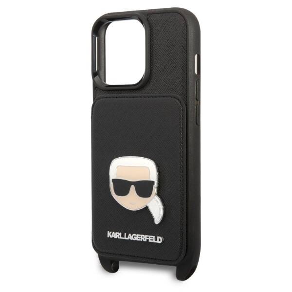 KARL LAGERFELD KLHCP13LSAKHPK IPHONE 13 PRO / 13 6.1 "HARDCASE SAFFIANO METAL KARL HEAD