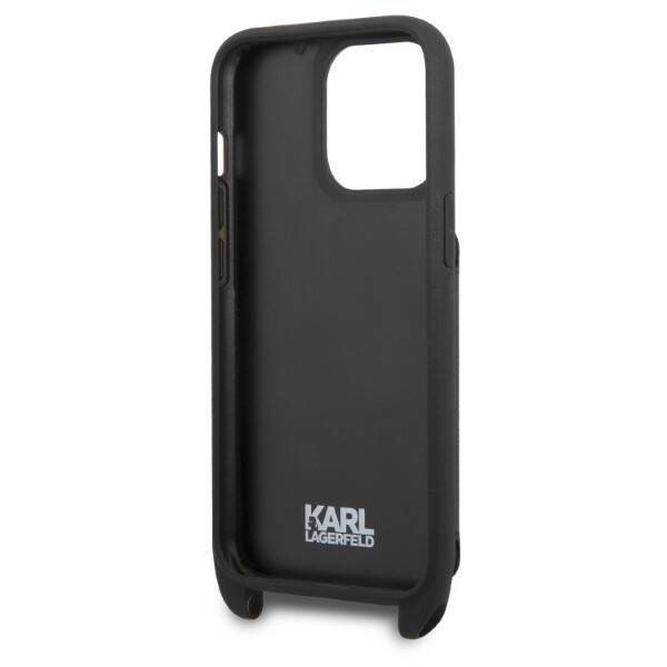 KARL LAGERFELD KLHCP13LSIPCK IPHONE 13 PRO / 13 6.1 "HARDCASE BLACK / BLACK SAFFIANO METAL IKONIK