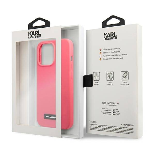 KARL LAGERFELD KLHCP13LSLMP1PI IPHONE 13 PRO / 13 6.1 "HARDCASE FUKSJA / FUCHSIA SILICONE PLAQUE