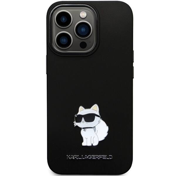 KARL LAGERFELD KLHCP13LSMHCNPK IPHONE 13 PRO / 13 6.1 "BLACK / BLACK HARDCASE SILICONE C METAL PIN